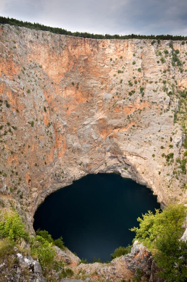 Imotski Red Lake in Croatia