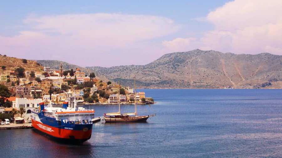 Symi town, Symi island Greece