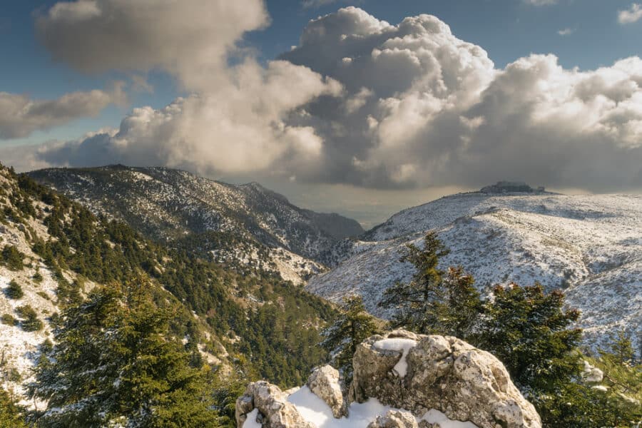 Hiking in Athens - Top view of Parnitha mountain
