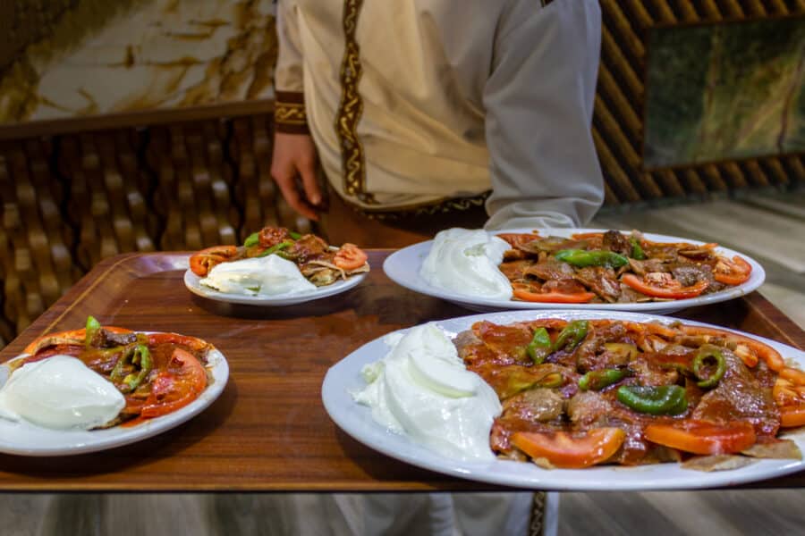 Traditional Turkish Iskender kebab_Bursa Turkey_Depositphotos_244229222_S
