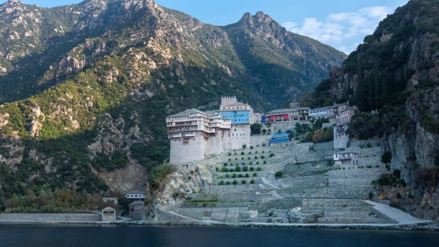 Athos peninsula, Greece. The Monastery of Dionysiou