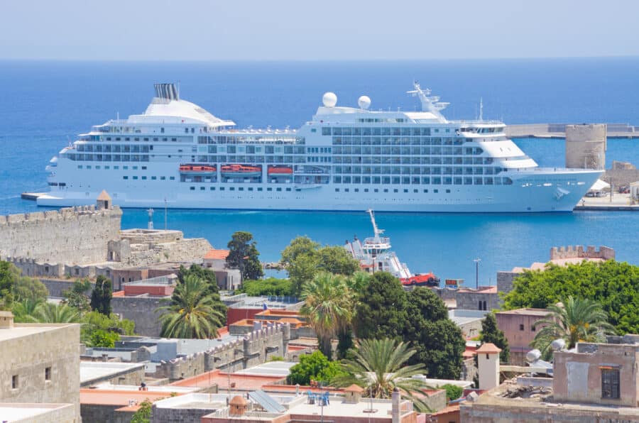 Ports in Greece - Cruise ship in Rhodes port, Greece