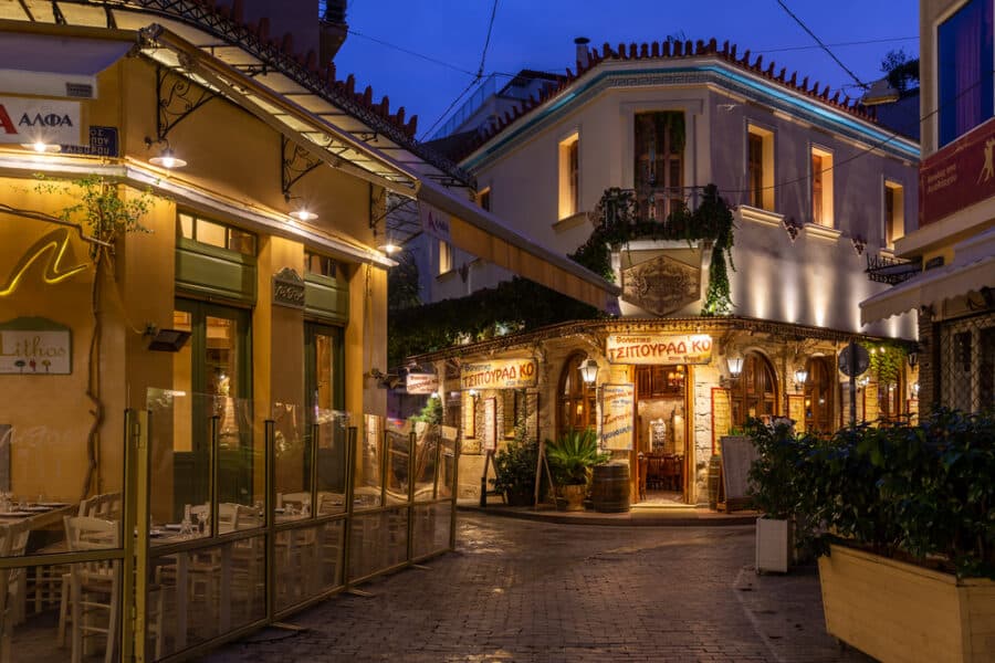 Psiri Athens at night, Greece