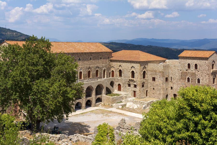 The Palace of the Despots at the upper Town of Mystras.