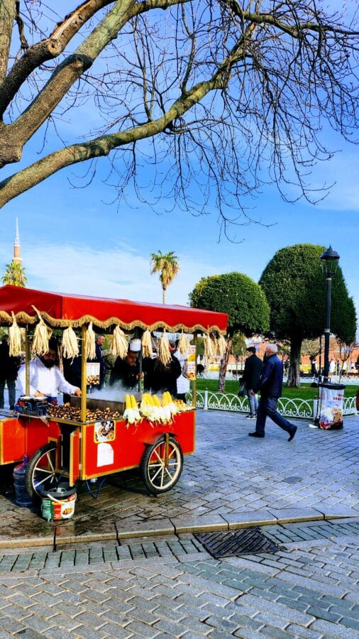 Corn and chestnut stand_Sultanahmet Istanbul