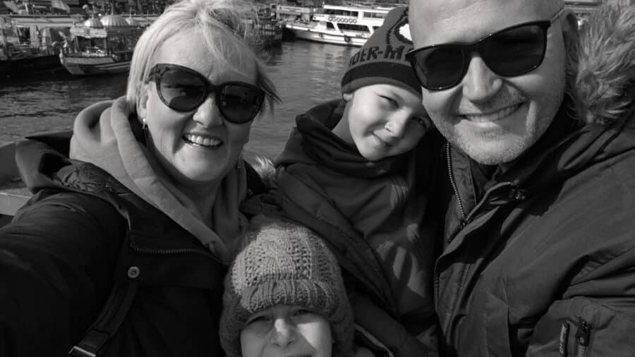 Istanbul with kids - Family Glatata Bridge Istanbul Port