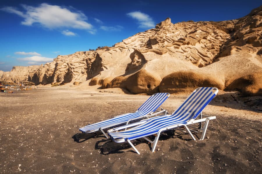 Beaches in Santorini - Vlychada Beach