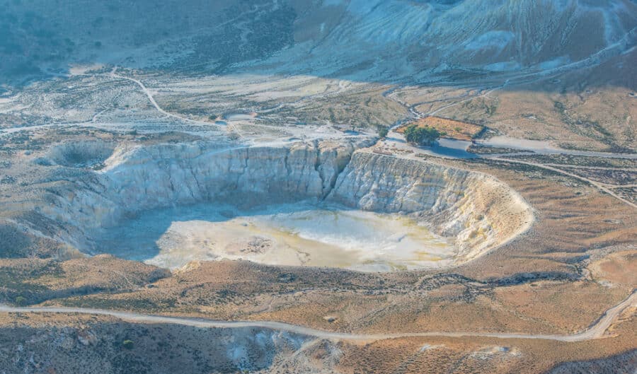 Volcanic crater Stefanos in the Lakki valley of the island Nisyros