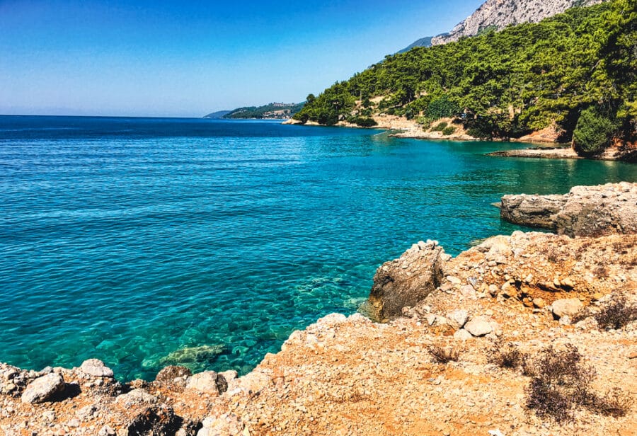 Akyaka Akbuk bay view in Mugla Turkey
