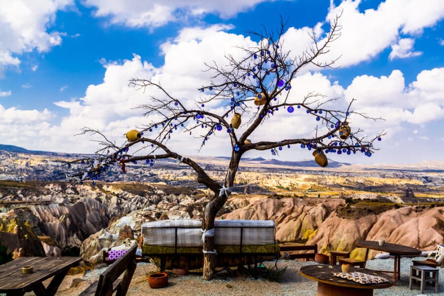 Wish tree in Rose valley on Goreme national park
